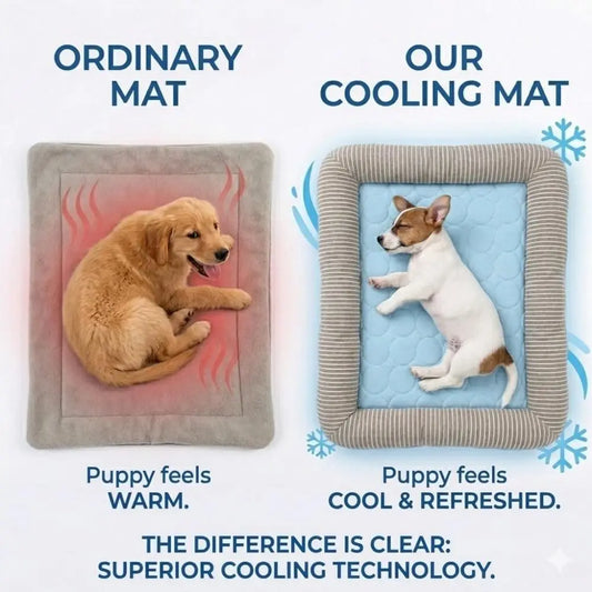 Ice Silk Cooling Mat for Dogs & Cats – Soft Breathable Summer Pet Bed