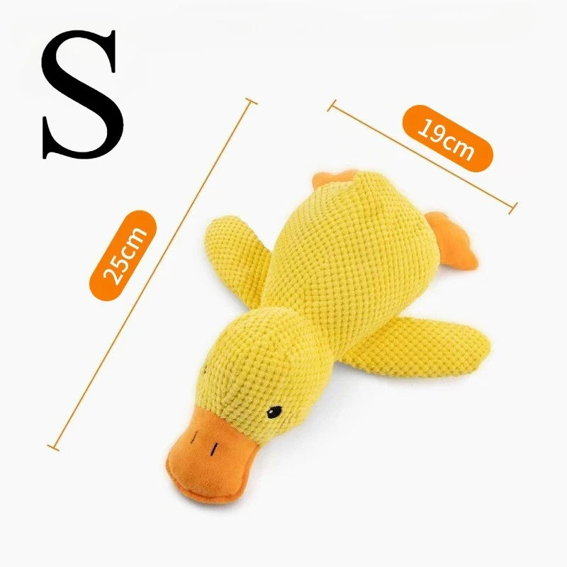 Duck Dog Toy Plush Squeaky Chew Toy Durable Teeth Grinding Puppy Toy
