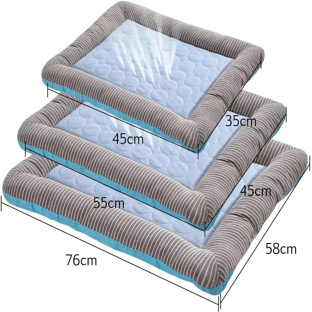 Ice Silk Cooling Mat for Dogs & Cats – Soft Breathable Summer Pet Bed