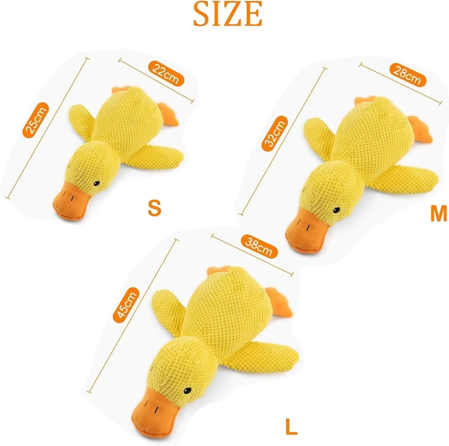 Duck Dog Toy Plush Squeaky Chew Toy Durable Teeth Grinding Puppy Toy