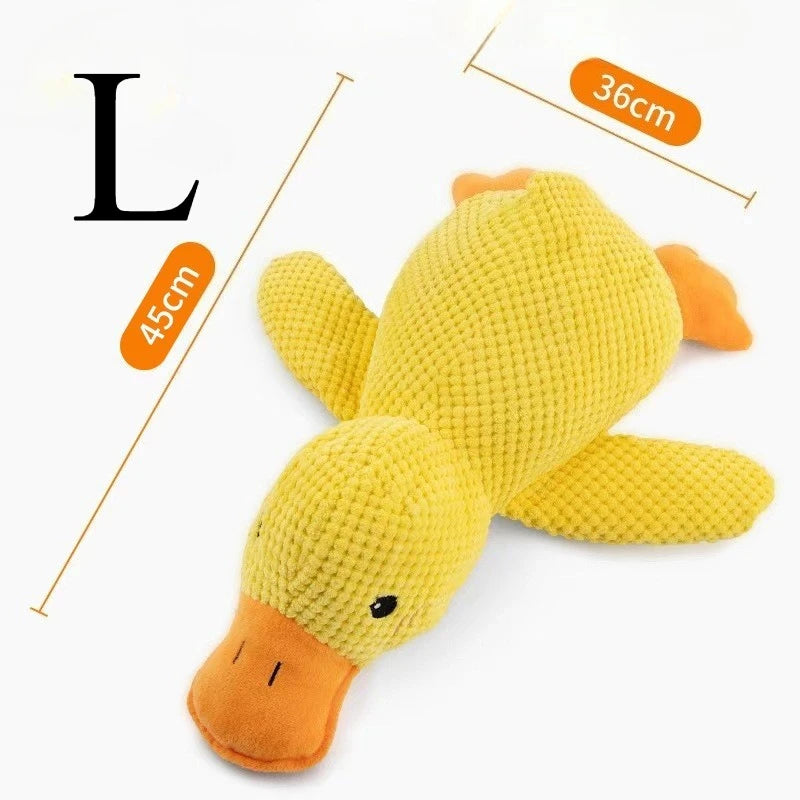 Duck Dog Toy Plush Squeaky Chew Toy Durable Teeth Grinding Puppy Toy