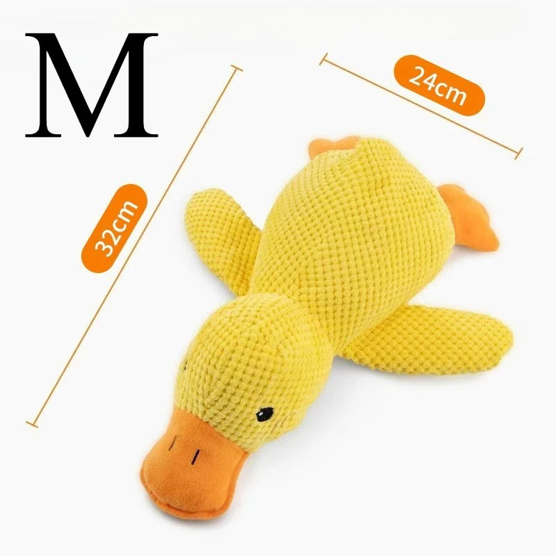 Duck Dog Toy Plush Squeaky Chew Toy Durable Teeth Grinding Puppy Toy
